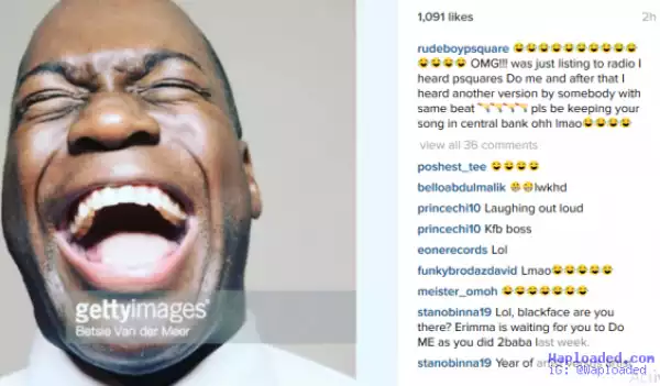 Hilarious!! Paul Okoye Throws Shade At BlackFace In IG